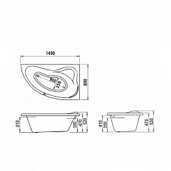 Iddis Акриловая ванна Male R 150 см – фотография-3