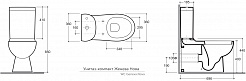 Керамин Унитаз-компакт Женева Нова с сиденьем дюропласт с микролифтом – фотография-6