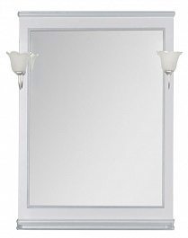 Aquanet Зеркало Валенса 80 белый краколет/серебро (180144) – фотография-5