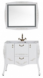 Aquanet Комплект Мебели "Виктория 90" белый/золото – фотография-10