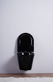 Esbano Унитаз Clavel подвесной безободковый черный – фотография-6