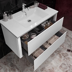Opadiris Мебель для ванной Рубинно 90 подвесная белая – фотография-7
