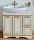 Sanflor Мебель для ванной Адель 82 R белая, патина золото – фотография-8