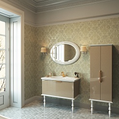  Мебель для ванной Decora 100 жемчужно-бежевый – фотография-3