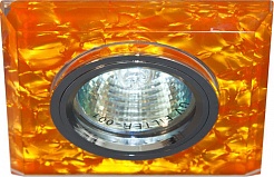 Feron Встраиваемый светильник Декоративное стекло 8181-2 коричневый, серебро – фотография-1