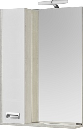 Акватон Зеркальный шкаф Бекка Pro 60 белый/дуб сомерсет – фотография-1