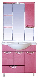 Misty Зеркальный шкаф Жасмин 85 R розовый, пленка – фотография-2