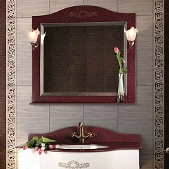 Водолей Зеркало для ванной "Виктория 110" красное – фотография-4