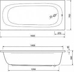 Cezares Акриловая ванна Piave 160x70 – фотография-3