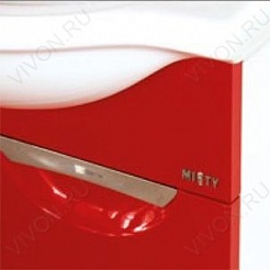 Misty Тумба с раковиной Жасмин 65 красная, пленка – фотография-3