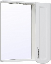 Runo Зеркальный шкаф Неаполь 65 R белый – фотография-1