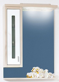 Бриклаер Зеркальный шкаф Бали 62 L светлая лиственница – фотография-1