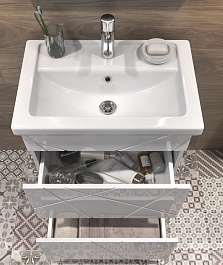 Vigo Мебель для ванной Geometry 2-600 белая – фотография-3
