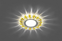 Feron Светильник встраиваемый CD902 с LED-подсветкой, прозрачный/желтый – фотография-2