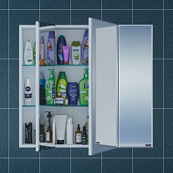 СанТа Мебель для ванной Вегас 75 подвесная с зеркальным шкафом Стандарт 80 белая – фотография-9