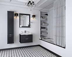 Акватон Мебель для ванной "Леон 65" ясень черный – фотография-6