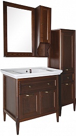 ASB-Woodline Мебель для ванной Гранда 85, шкафчик, антикварный орех – фотография-2
