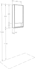Акватон Мебель для ванной Сканди Doors 45 белая/дуб рустикальный – фотография-24
