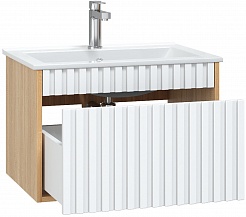 Onika Мебель для ванной Дайлер 60 подвесная белая/дуб сонома – фотография-10