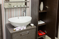 Sanflor Мебель для ванной Румба 60 венге, патина серебро – фотография-6