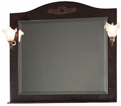 Водолей Зеркало для ванной "Виктория 120" коричневое – фотография-1
