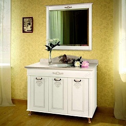 Водолей Мебель для ванной "Анжелика 120" F-1 коричневая – фотография-8