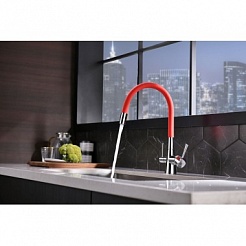 Lemark Смеситель Comfort LM3075C-Red для кухонной мойки – фотография-3