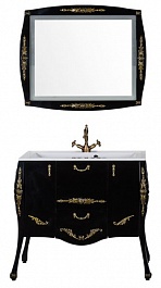 Aquanet Комплект Мебели "Виктория 90" черный/золото – фотография-11