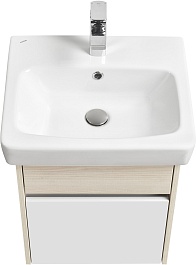 Акватон Мебель для ванной Верди Pro 50 подвесная белая/ясень фабрик – фотография-4