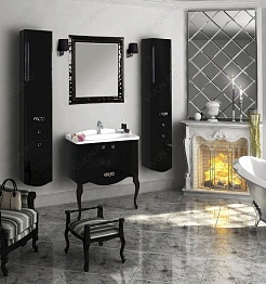 Акватон Мебель для ванной Венеция 75 черная – фотография-3