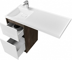 Акватон Мебель для ванной Лондри 40 L дуб кантри/белая – фотография-4