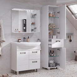 Volna Мебель для ванной Joli 70.1D.2Y R белая – фотография-4