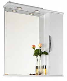 Водолей Зеркальный шкаф Лира 75 R белый – фотография-1