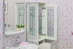 Sanflor Мебель для ванной Адель 65 белая, патина серебро – фотография-6
