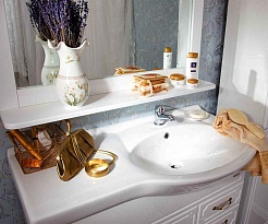 Бриклаер Зеркало для ванной "Лаура 90" белое – фотография-3