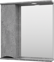 Misty Зеркальный шкаф Атлантик 80 L серый камень – фотография-2