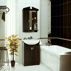 Водолей Мебель для ванной Капри 55 L венге – фотография-4