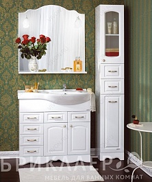 Бриклаер Зеркало для ванной Анна 90 белое – фотография-3
