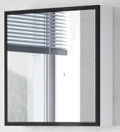 Corozo Зеркало-шкаф Айрон 70, черный/белый – фотография-1