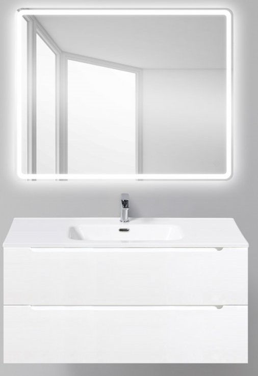 Комплект мебели с раковиной belbagno lavanderia 120 bianco lucido