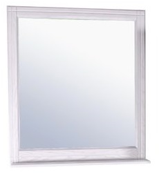 ASB-Woodline Зеркало Берта 85, белый/патина серебро, массив ясеня – фотография-1