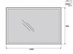 BelBagno Зеркало SPC-GRT-1000-600-LED-TCH – фотография-4