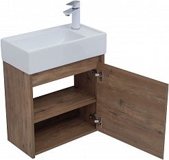 Aquanet Мебель для ванной Nova Lite 50 подвесная дуб рустикальный – фотография-9