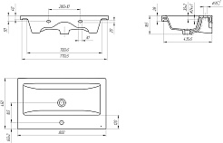 Vigo Мебель для ванной Geometry 800-0-1 подвесная бетон – фотография-20