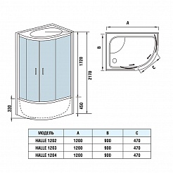 WeltWasser Душевая кабина HALLE 1203 L – фотография-4