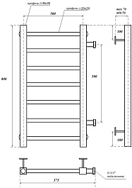 Point Полотенцесушитель водяной Вега П7 500x800 PN71558 хром – фотография-3