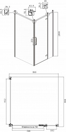 Ambassador  Душевой уголок Royal 90x90 L 18015108-L – фотография-7