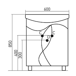 Mixline Мебель для ванной Магнолия 2 60 R – фотография-4