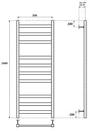 Point Полотенцесушитель водяной Меркурий П10 500x1000 PN83150W белый – фотография-3