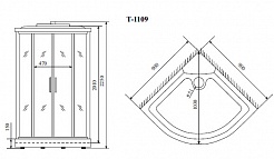 Timo Душевая кабина T-1109 P – фотография-2